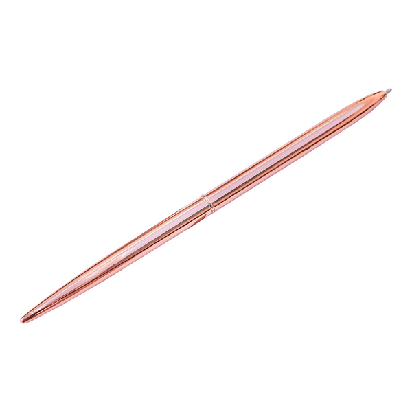 Rose Gold pen, black ink. Ideal for adding a touch of style to your wedding guestbook. Available at weddingworx.ie
