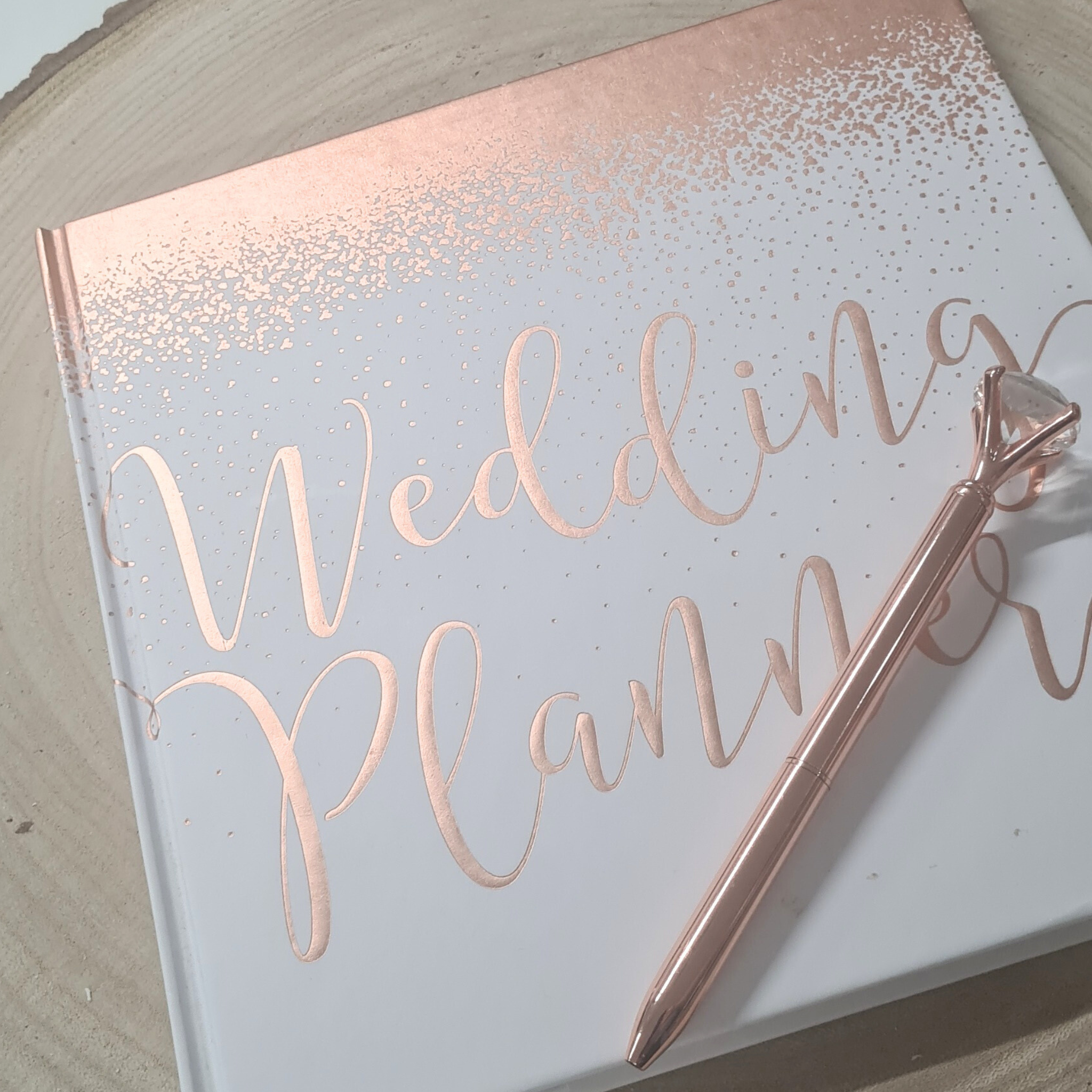 Rose gold crystal top pen, add a bit of sparkle to your guestbook or journal
