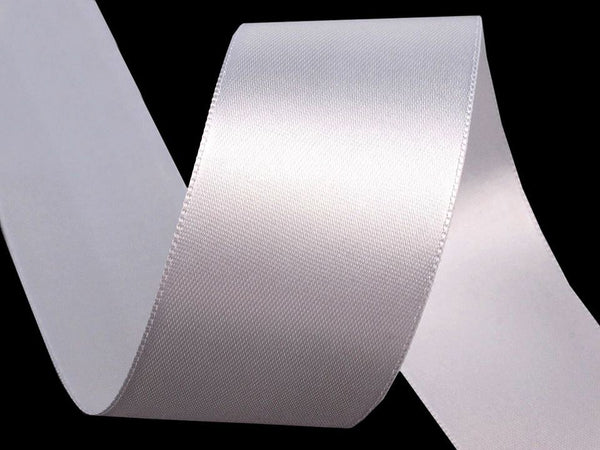 White Satin Ribbon 40mm