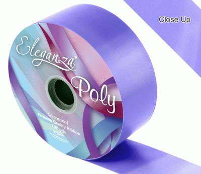 Lavender Poly Ribbon, 50mm wide, 91m per roll perfect for decorating party venues, gifts and using as wedding car ribbon