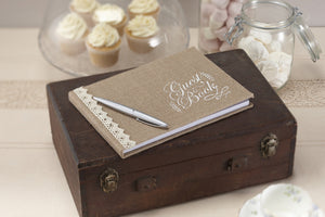 Hessian Guest Book - Rustic Guestbook ideas