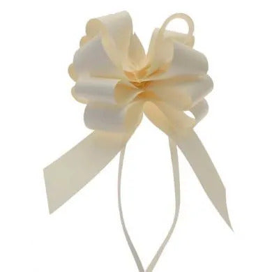 Eggshell 50mm Polly pull bow, this colour is the nearest match for the ivory ribbon in the APAC range