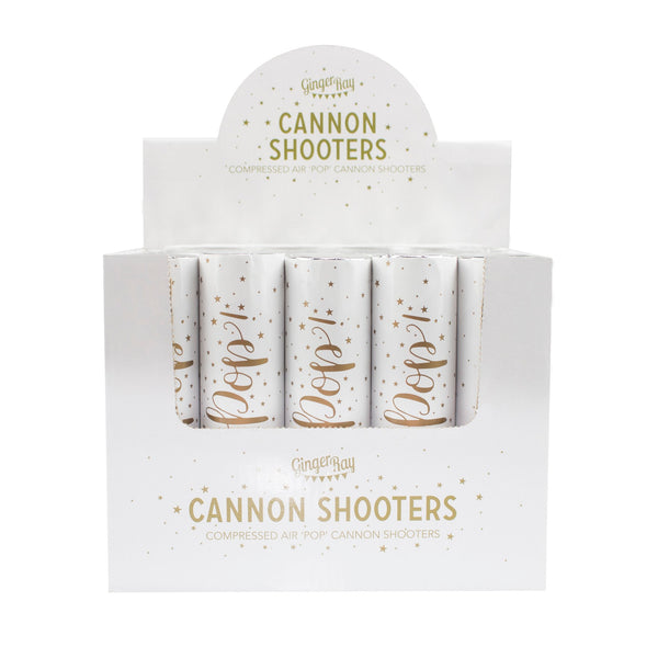 15 Tubes per pack. Confetti cannon, releases metalic gold foil stars into the air, perfect for birthdays, weddings and more