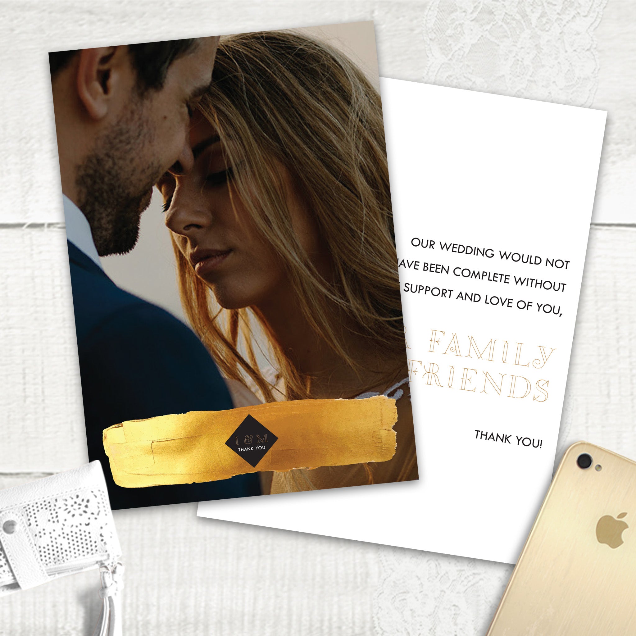 Gold Band - Thank You Card
