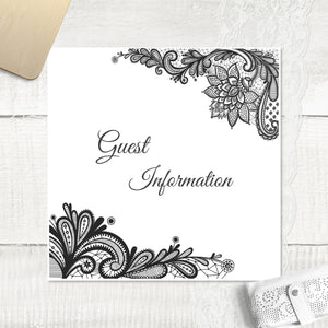 Simple Lace - Guest Information Card
