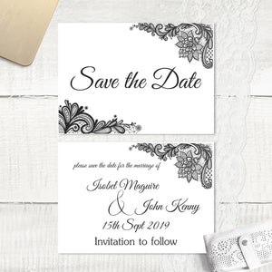 Simple Lace - Save the Date