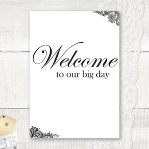 Simple Lace - Wedding Welcome Sign