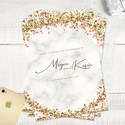 Marble Glitter - Order Of Service