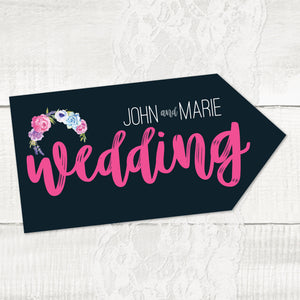 Wedding directional sign, road signs for weddings