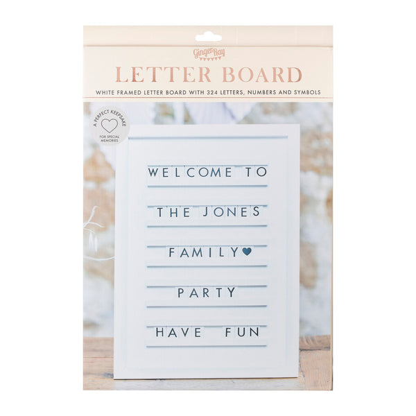 White Letter Display Board inside packaging