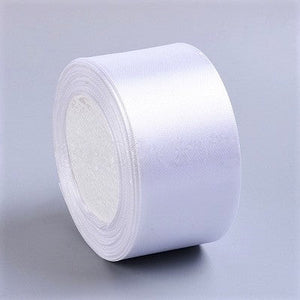 White satin Ribbon 40mm x 20m. Use it for Crafiting, Wedding Decor and Wedding Car Ribbon