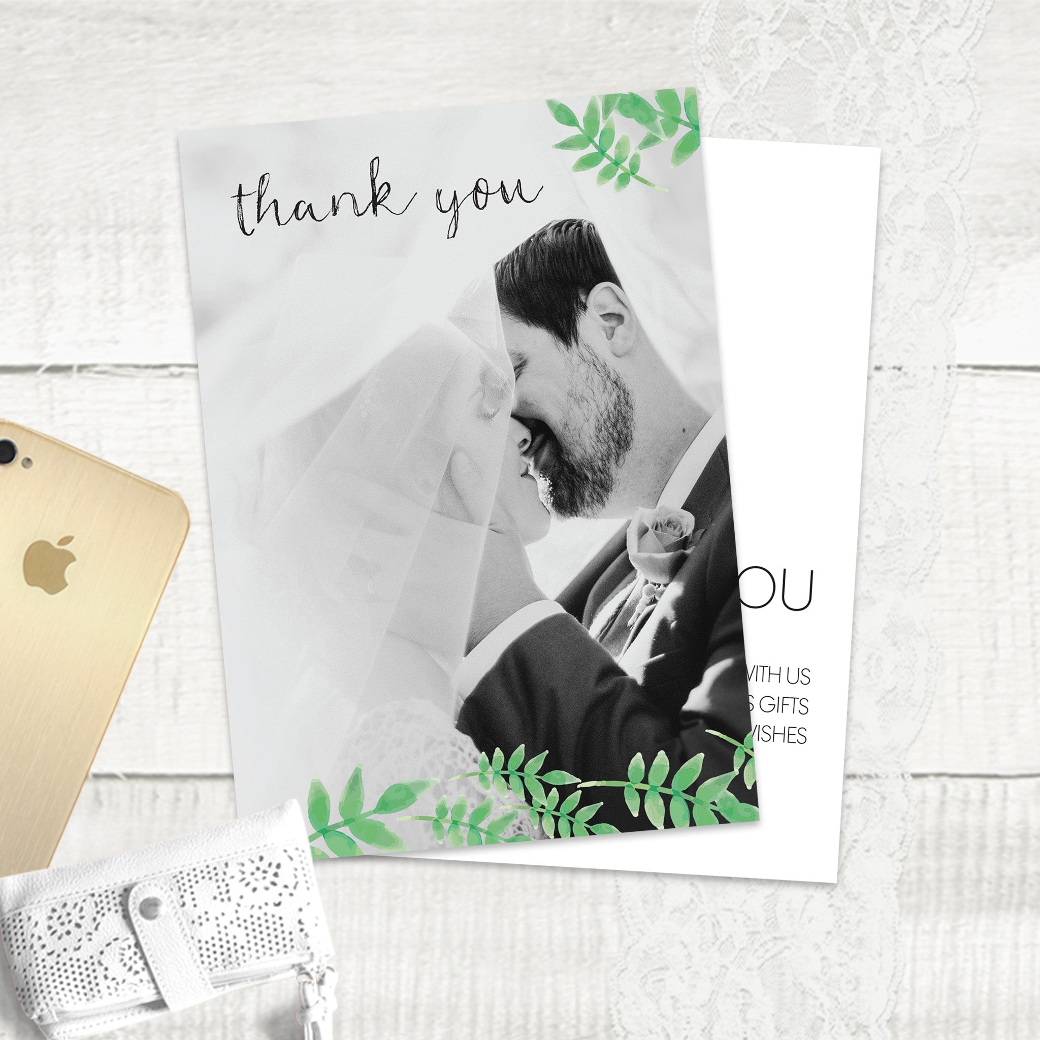Spring Leaves - Thank You Card