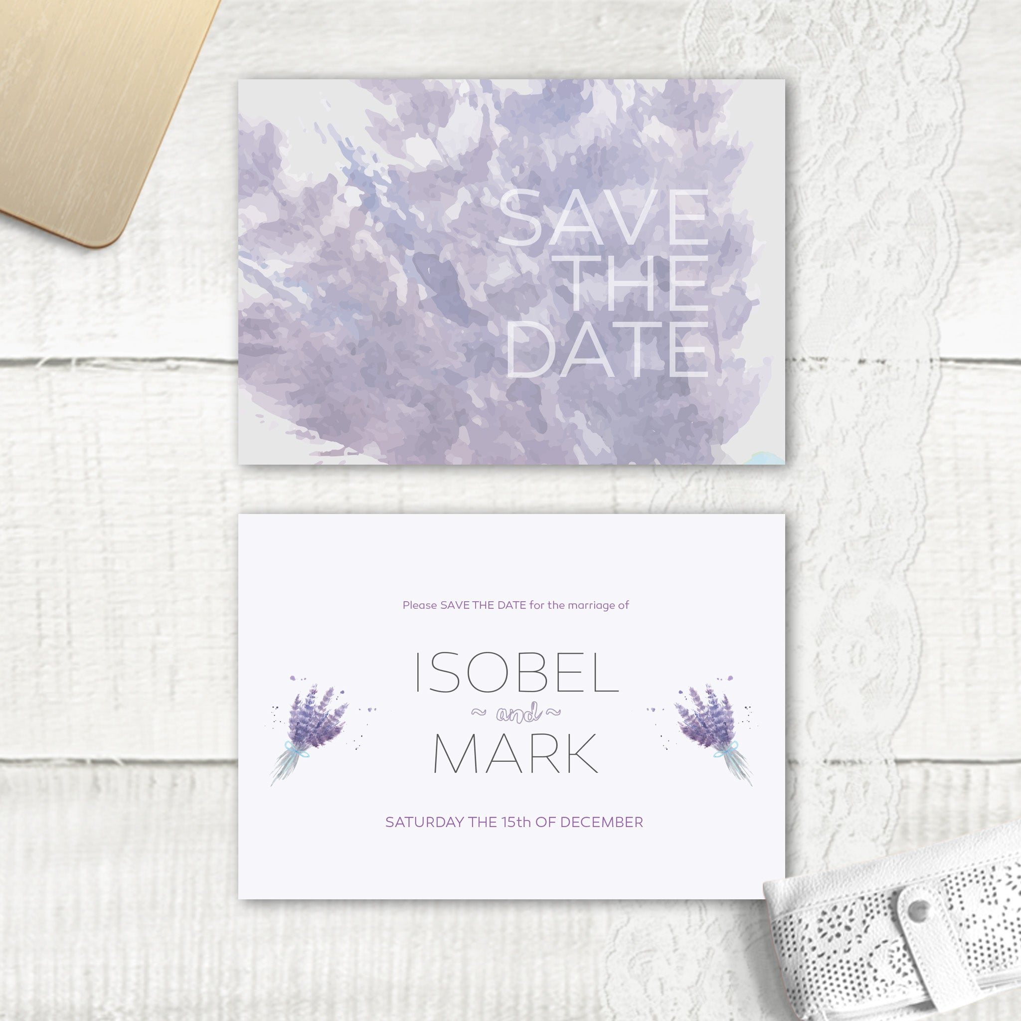 Lovely Lavender - Save the Date